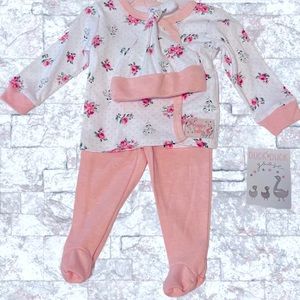 NWT Duck Duck Goose 0-3 month baby girl set floral outfit, bundle baby shower